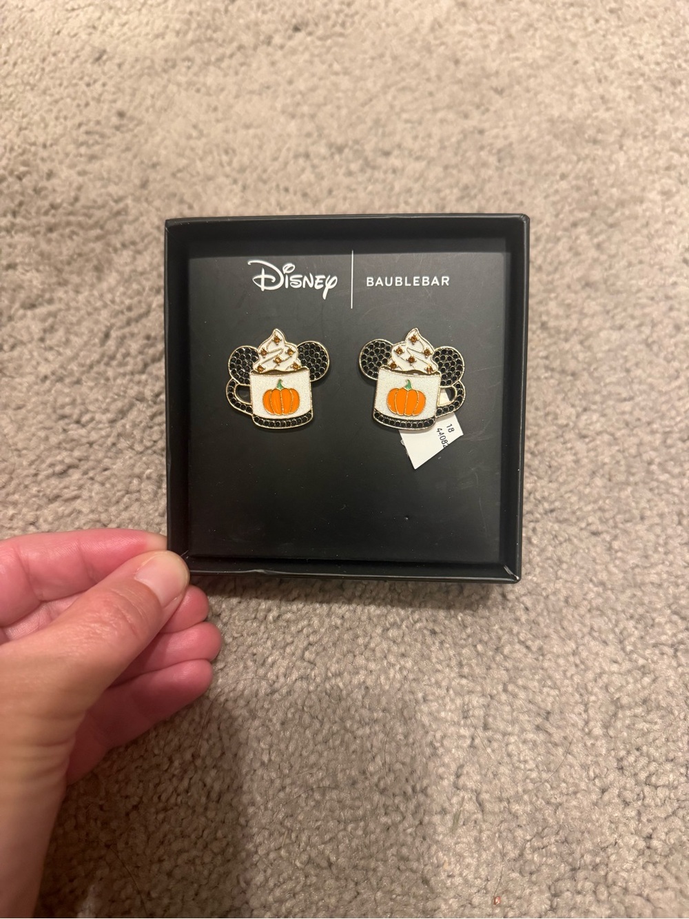 NWT Disney x BaubleBar Mickey Pumpkin Spice Earrings